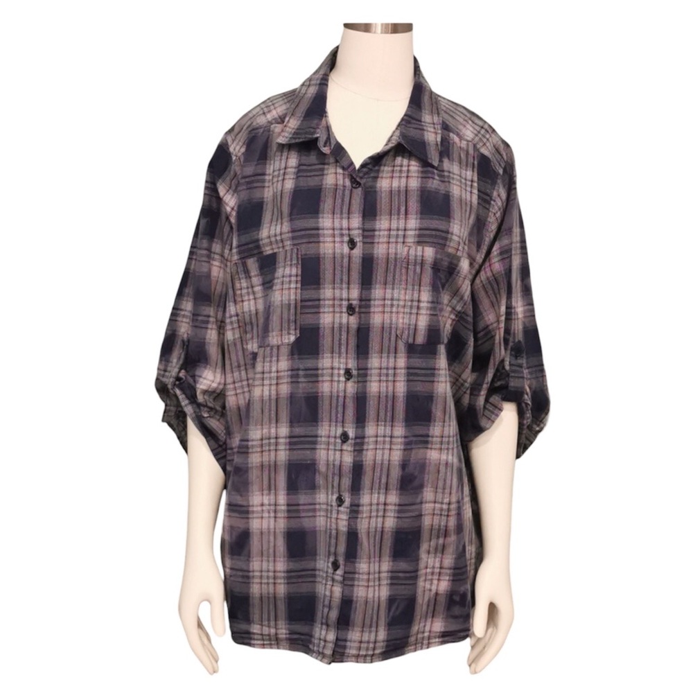 💚 Button Up Blouse, Size 2XL
